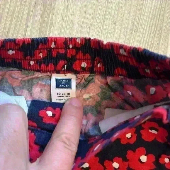 Janie and Jack poppy shirts size 12-18m - Picture 2 of 2